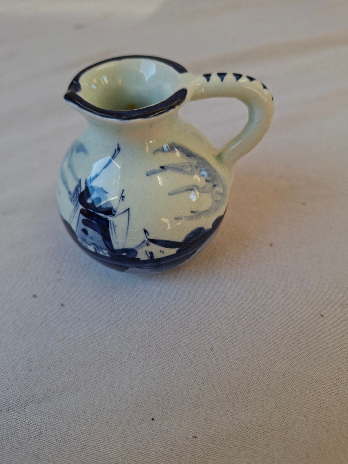 Antieke Delfs Holland Miniatuur Kan - Handgeschilderd, Antiek en Kunst, Ophalen