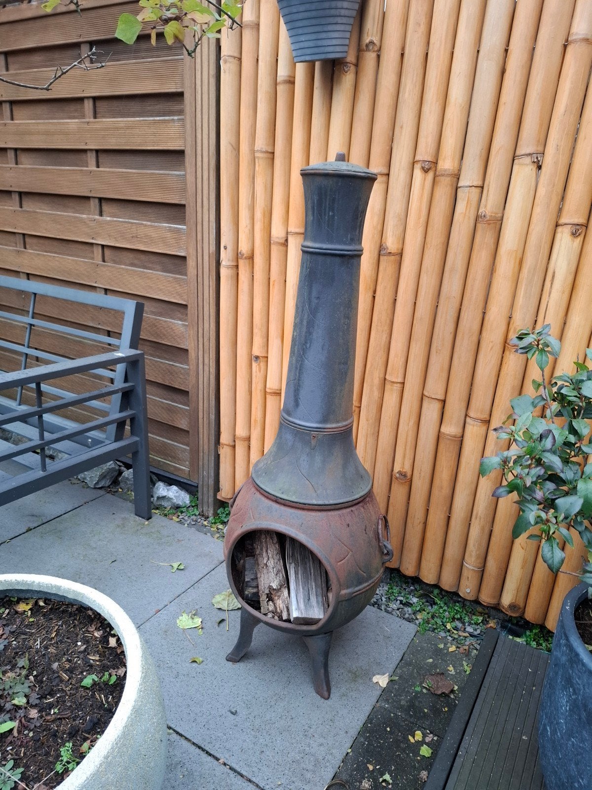 Robuuste gietijzeren vuurkorf/tuinhaard, Ophalen, Gebruikt, Vuurkorf