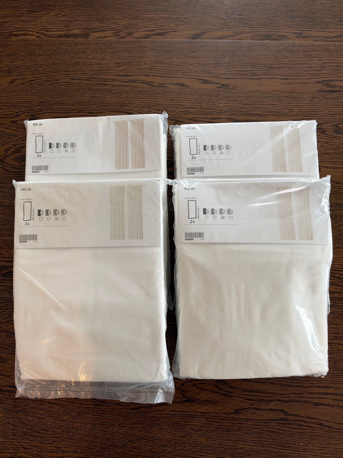 4x IKEA HILJA Gordijnen Wit 145x300 - Nieuw in Verpakking, Huis en Inrichting, 300 cm, Wit, Ophalen of Verzenden, Lichtdoorlatend