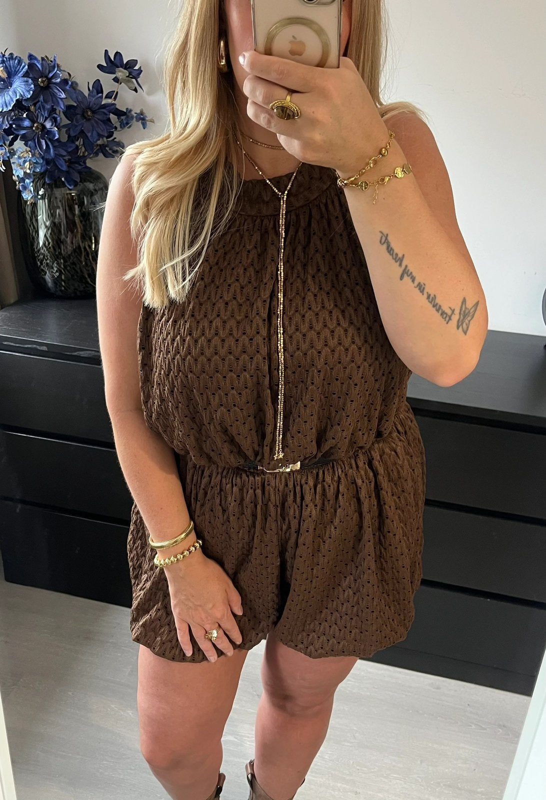 Playsuit, Verzenden, Nieuw, Bruin