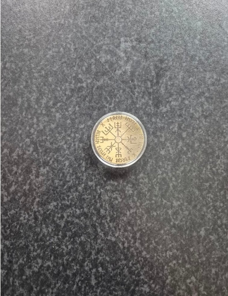 Vegvisir Viking souvenir munt / coin., Ophalen of Verzenden, Buitenland, Munten