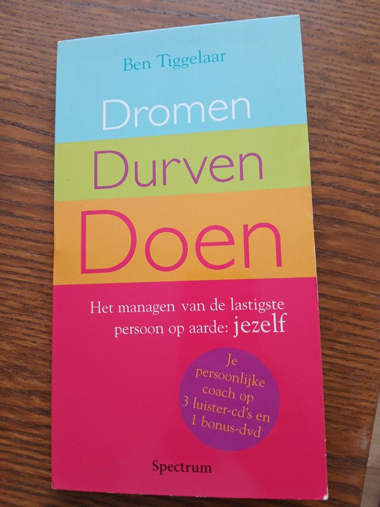Dromen Durven Doen - Ben Tiggelaar (Boek + CD's + DVD), Ophalen of Verzenden, Zo goed als nieuw, Ben Tiggelaar
