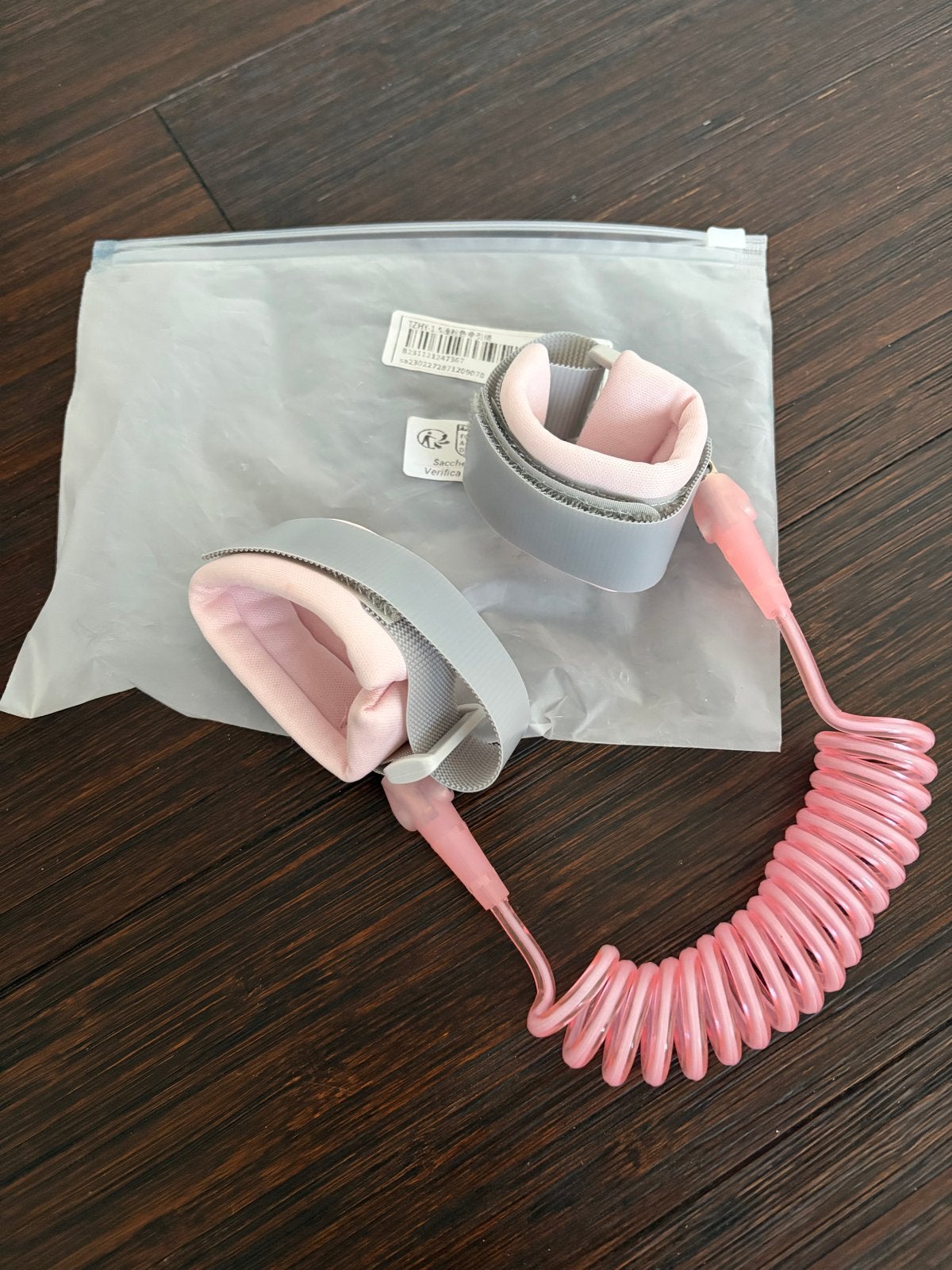 Kindertuigje, wandeltuigje, polsband voor kinderen - Roze, Ophalen of Verzenden, Nieuw