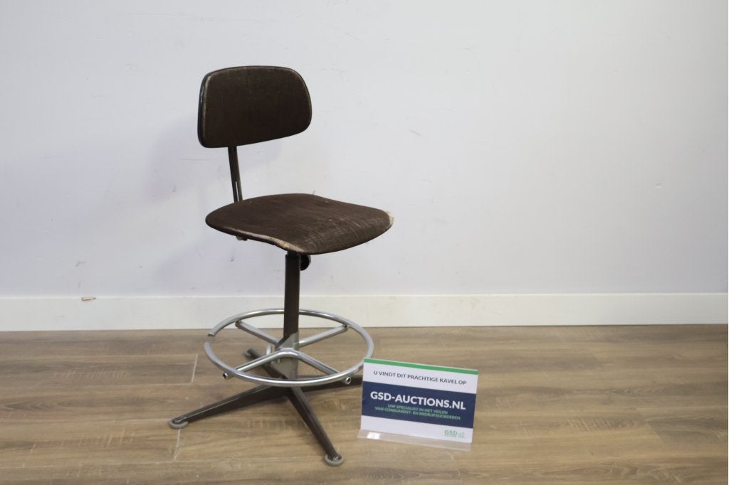 Industriële Friso Kramer Drafting Stool - Ahrend de Cirkel, Ophalen of Verzenden, Niet ingevuld, Niet ingevuld, Niet ingevuld