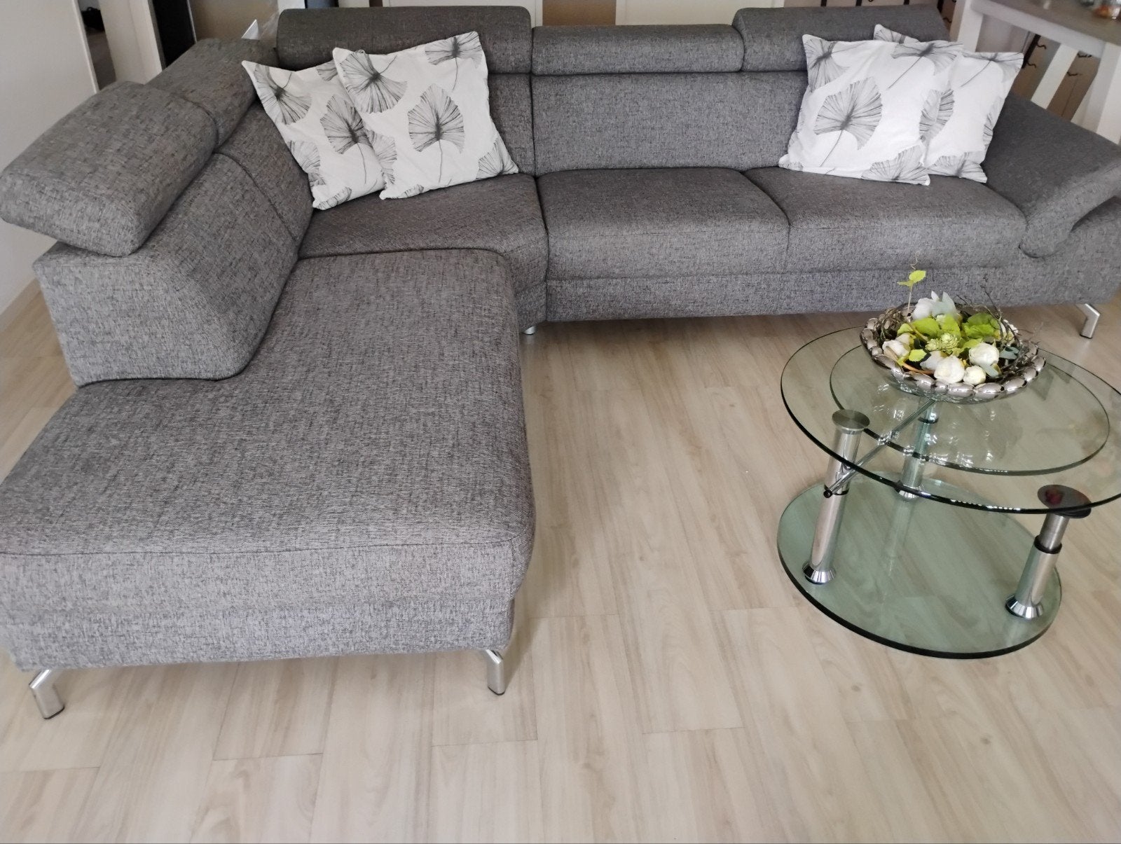 zeer mooi luxe bankstel afm 220x280, Ophalen, Zo goed als nieuw, Vierpersoons of meer, Hoekbank