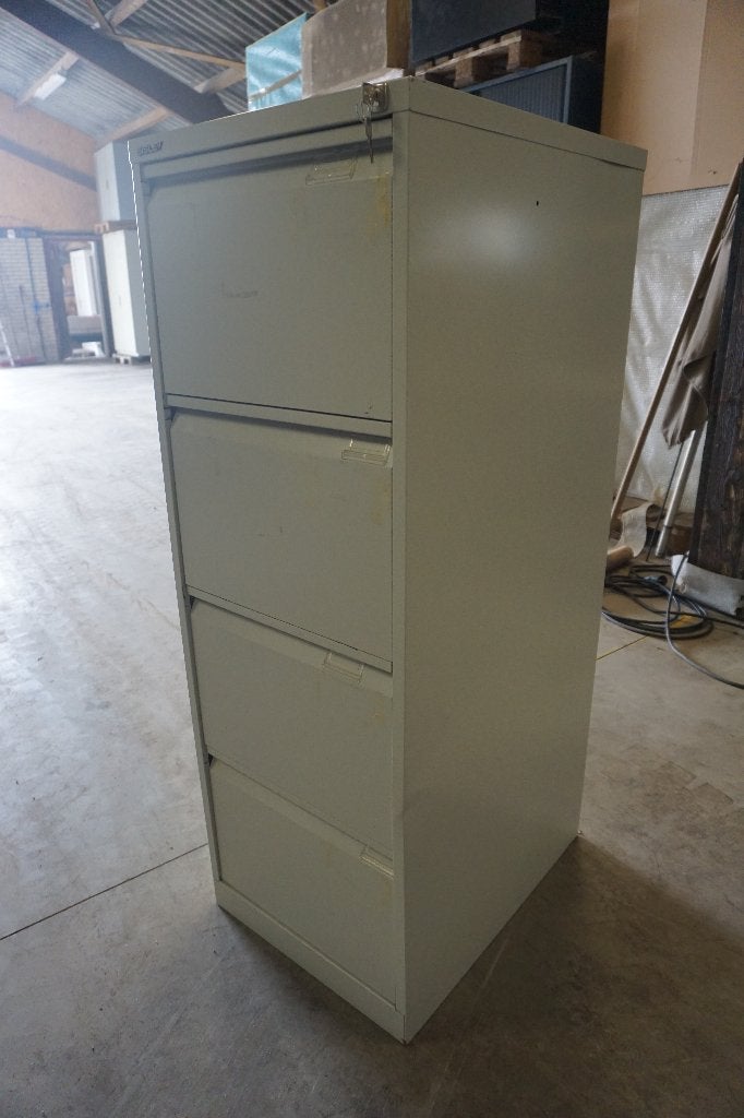 Ladekast, ladekasten dossierkast hangmappenkast, Gebruikt, 100 tot 150 cm, 3 of 4 laden, Metaal