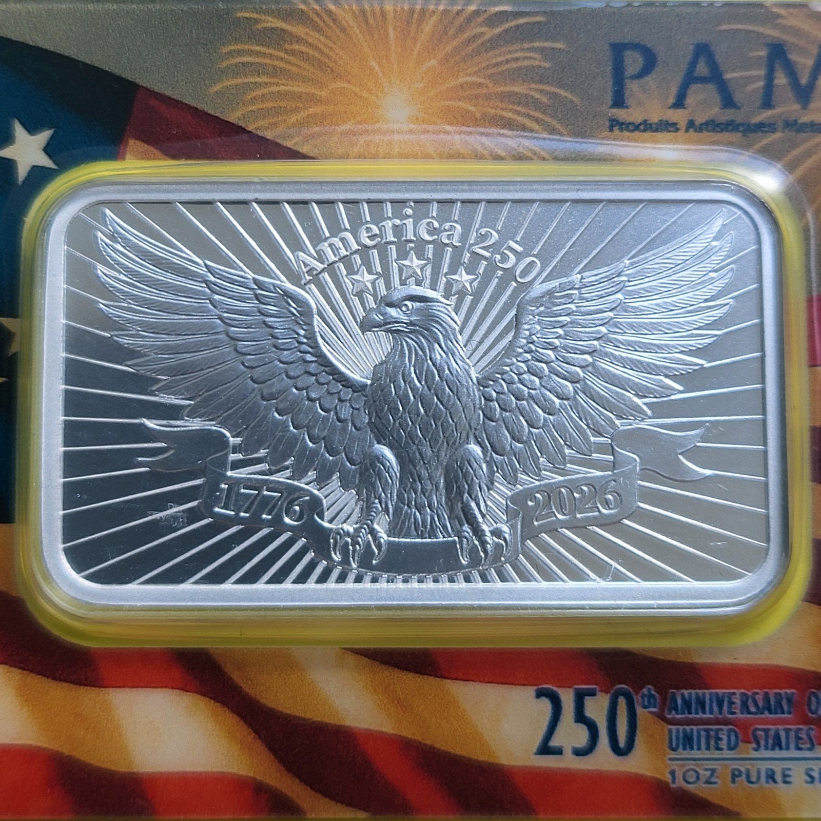 PAMP 250 jaar America - 1 oz zilver, Verzenden, Zilver