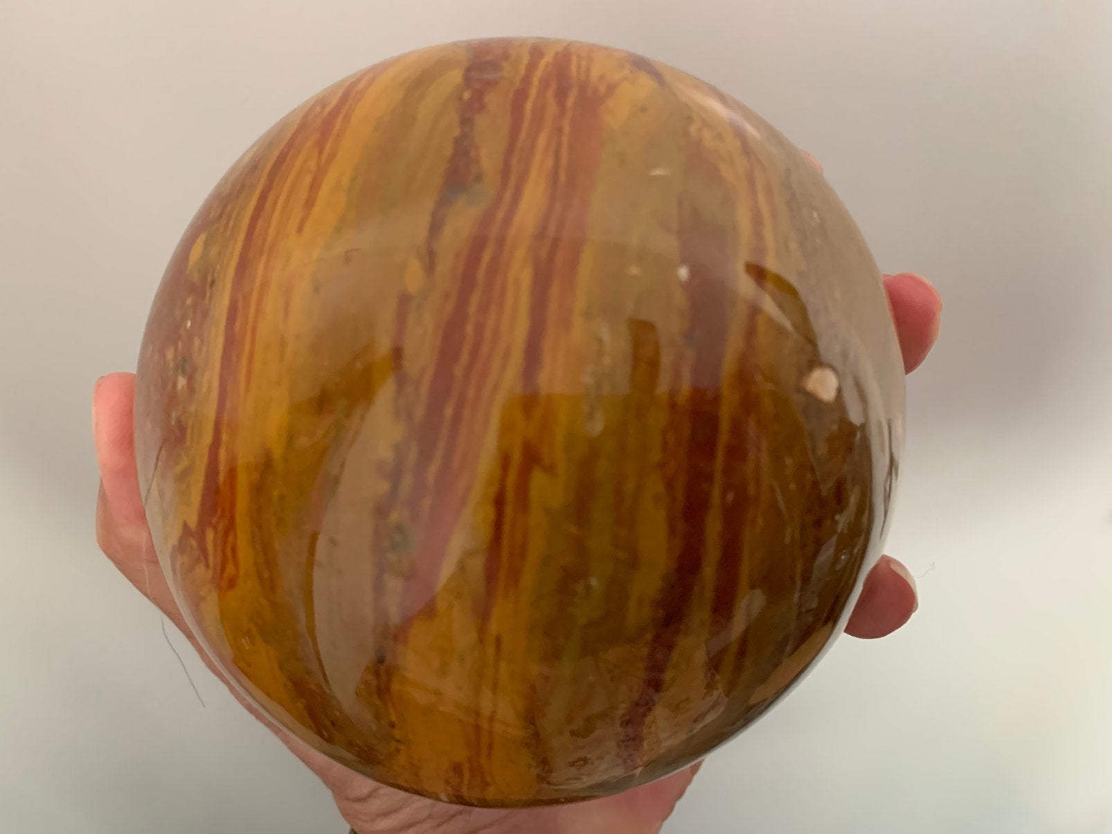 Grote gele jaspis bol, Ophalen of Verzenden