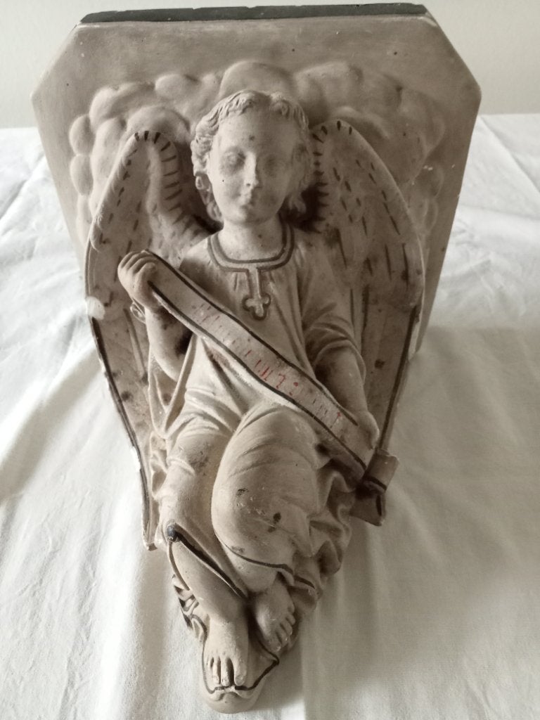 Kerkconsole met engel, Antiek en Kunst, Antiek | Religie, Ophalen of Verzenden