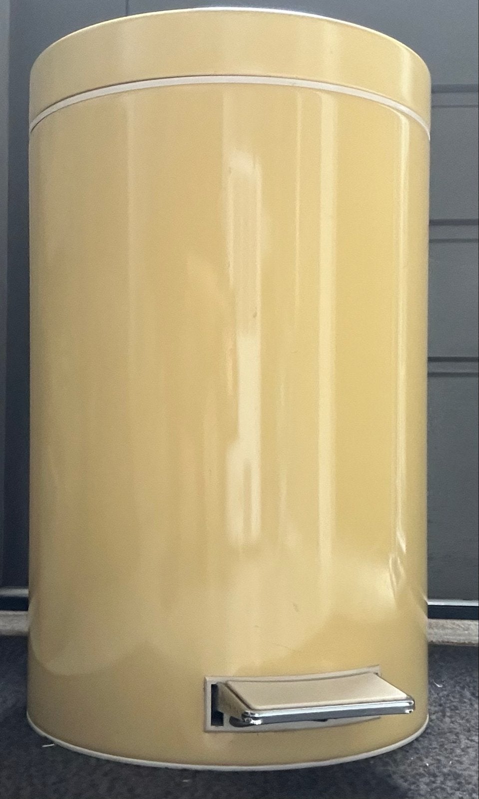 Vintage Brabantia Pedaalemmer - Geel - 20 liter, Ophalen, Vintage, Gebruikt, Metaal