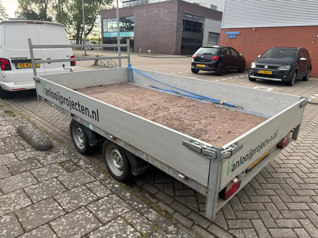2022 Robuuste Eduard Tandemasser Plateauwagen - 2700kg, Auto diversen, Aanhangers en Bagagewagens, Ophalen, Gebruikt