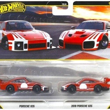 Set Porsche 935 & 2018 Porsche 935 Red / White 1-64 Hotwheel, Tschuiten@hotmail.com, Duitsland, Auto, Hotwheels Premium Car Culture