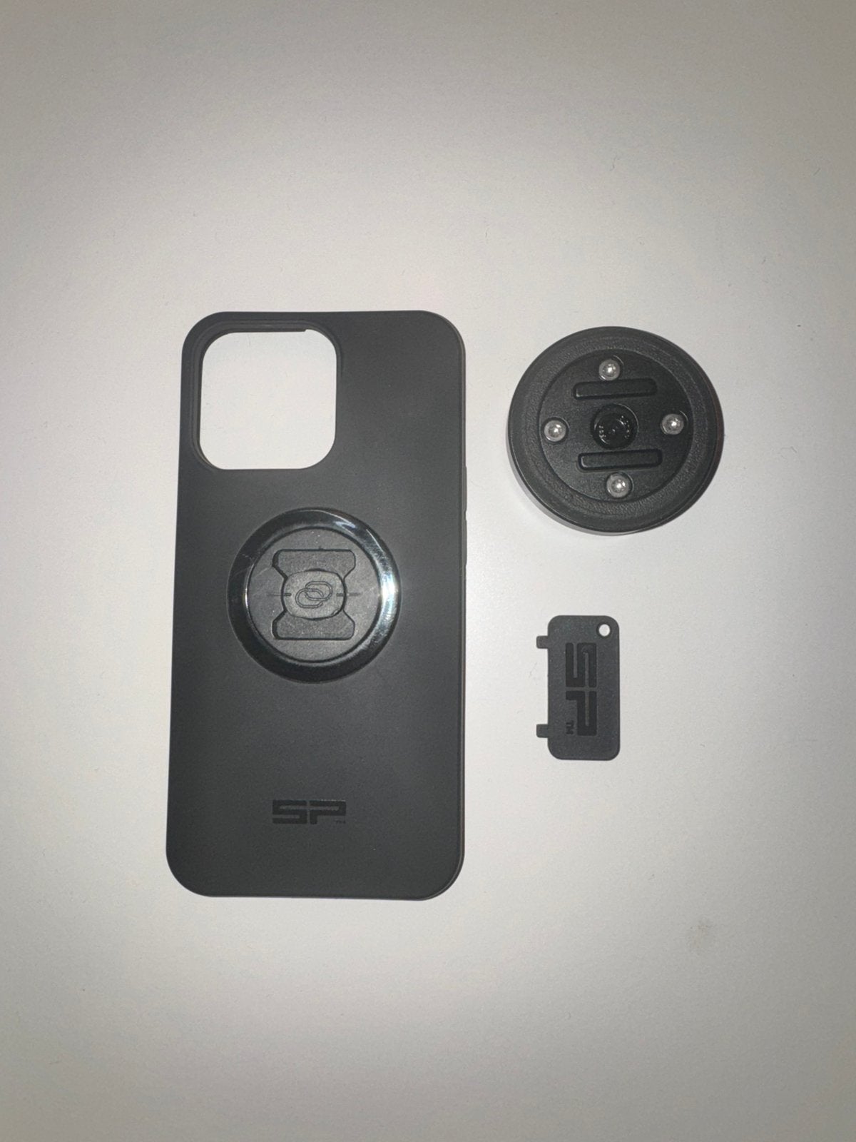 SP Connect Iphone 13 pro hoesje + trillingssdemper, Ophalen of Verzenden, Gebruikt, IPhone 13 Pro, Zwart