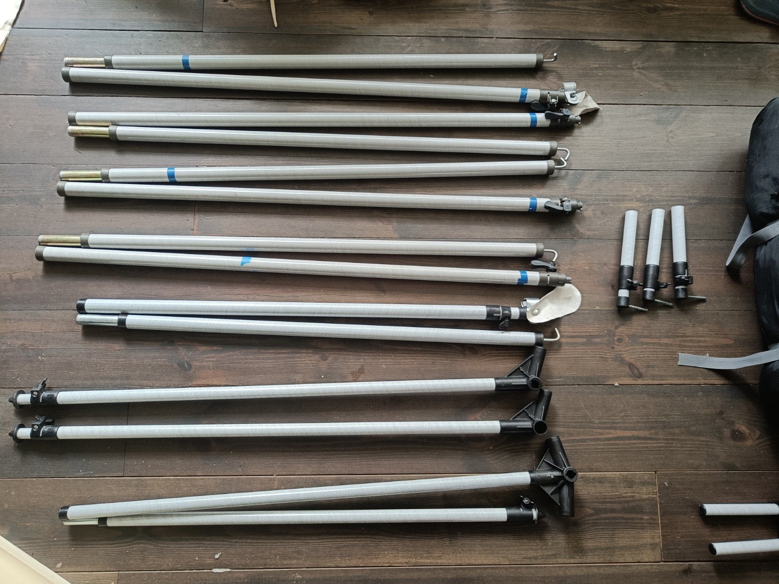 carbon /glasfiber tentstokken +luifel maat 8 of 9, Caravans en Kamperen, Ophalen of Verzenden, Zo goed als nieuw