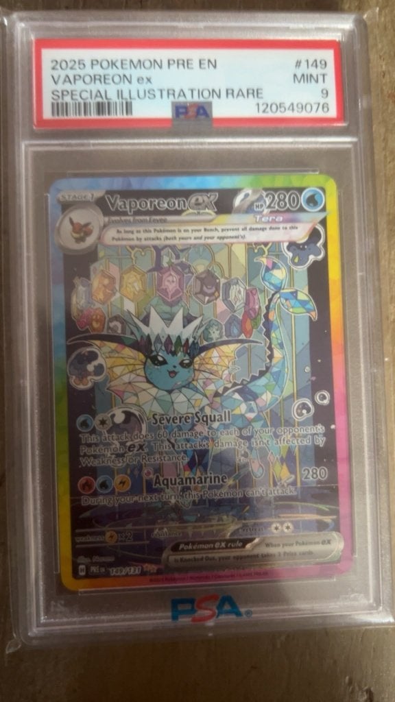 Vaporeon ex PRE  149/131, Ophalen, Nieuw, Losse kaart, Foil