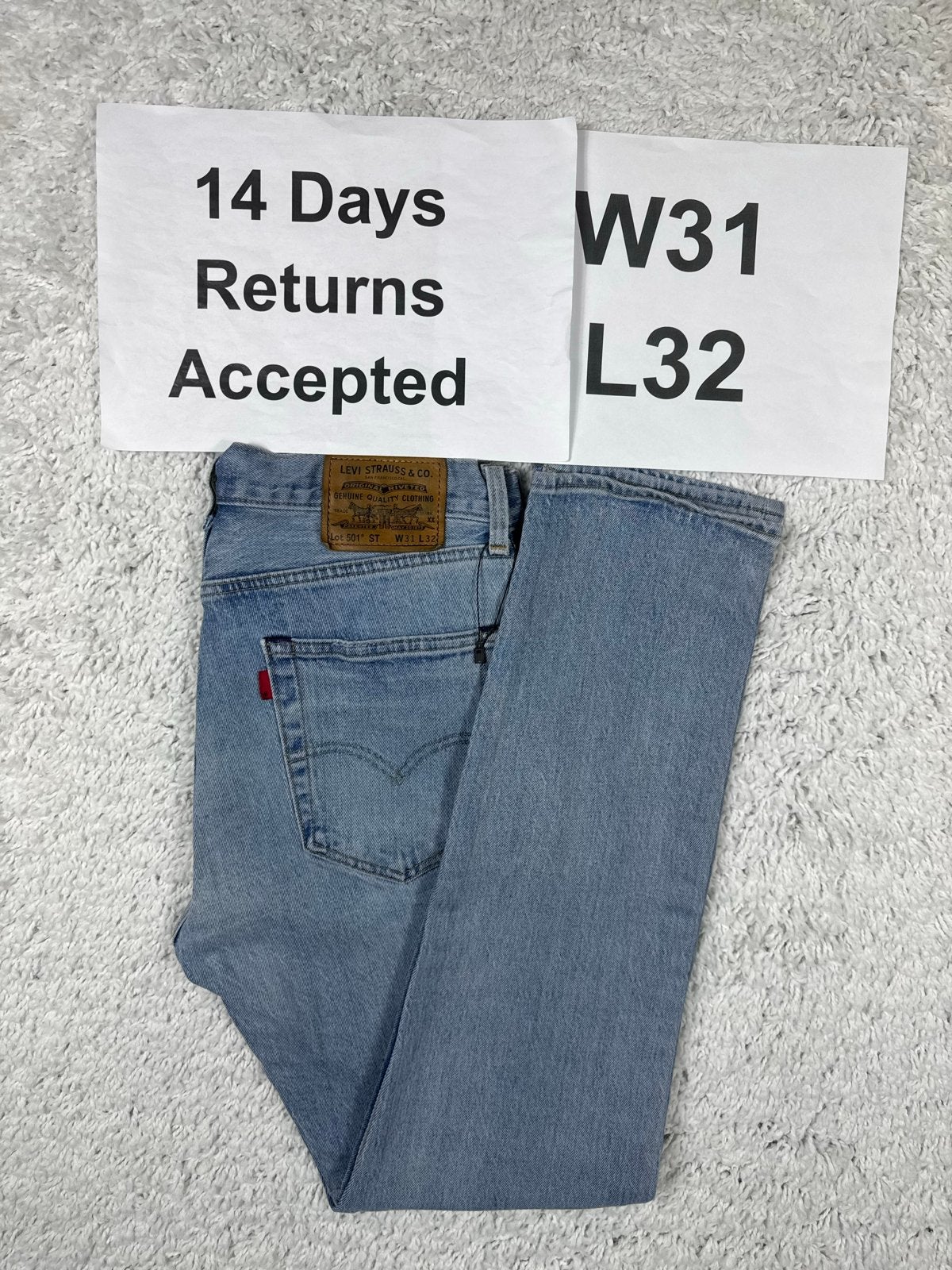 Levi's 501 Justin Timberlake ST Jeans W31 L32 Blauw 2864, G, B, W32 (confectie 46) of kleiner, Zo goed als nieuw