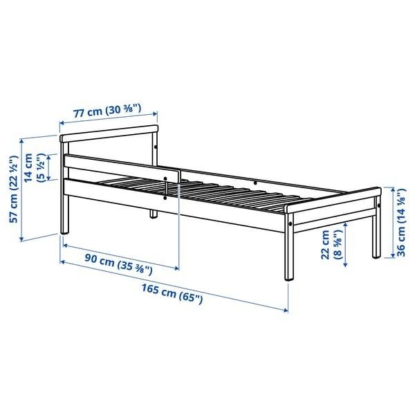 kinderbedje. 70x160 cm. Beuken, Ophalen, 70 tot 85 cm, 140 tot 160 cm, Zo goed als nieuw