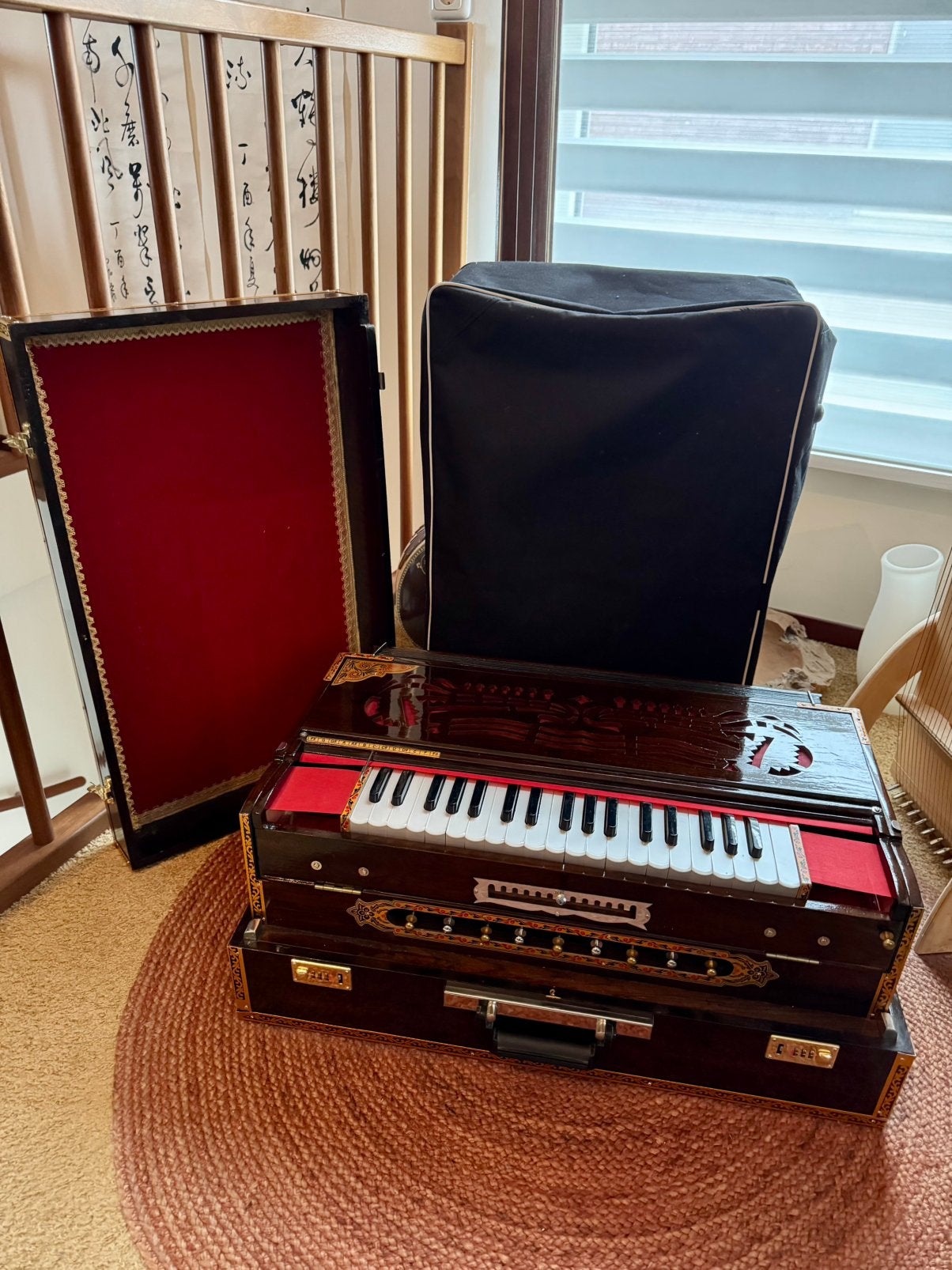 3-Reed Scale Changer Harmonium, Coupler, 9 Stops + Tas, Muziek en Instrumenten, Overige Muziek en Instrumenten, Ophalen, Zo goed als nieuw