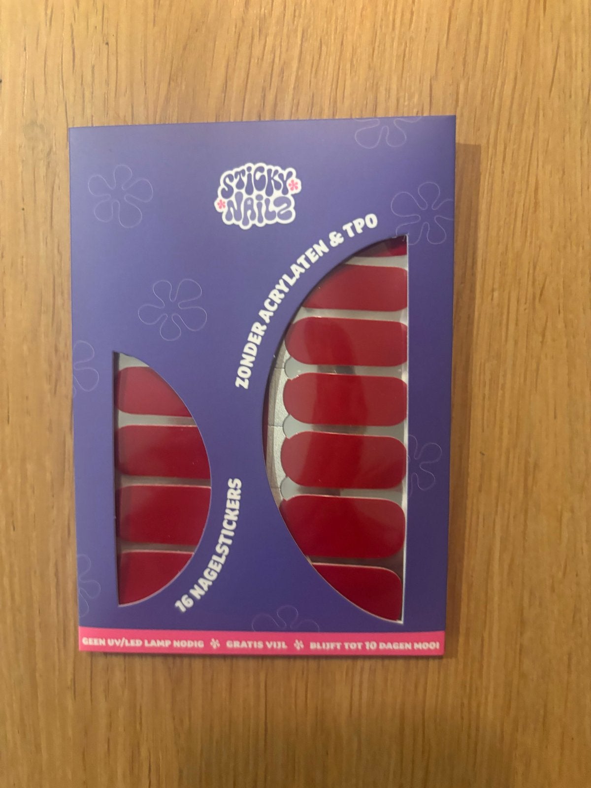 Sticky Nails nagelstickers - Rood, Sieraden, Tassen en Uiterlijk, Nieuw, Ophalen of Verzenden, Rood, Handen en Nagels