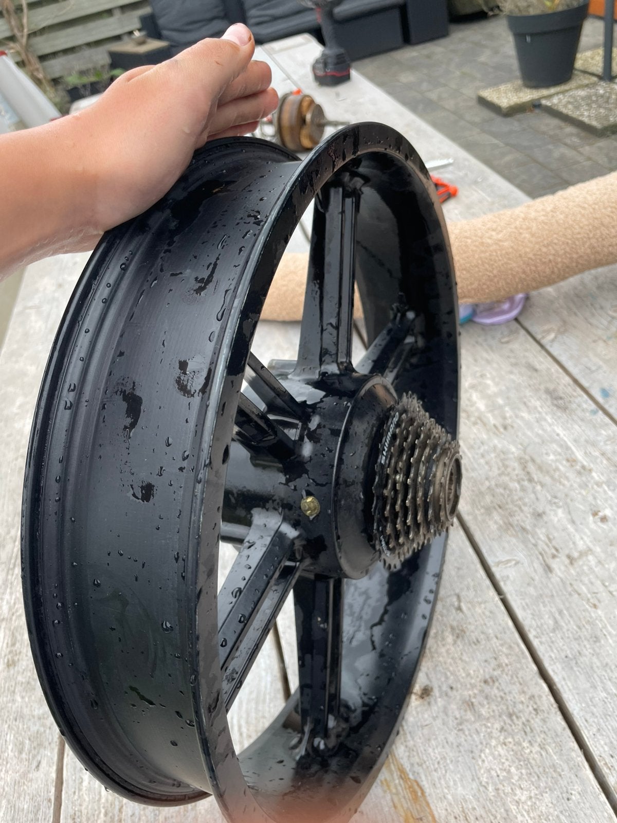 Achterwiel voor motor, Ophalen of Verzenden, Zo goed als nieuw, Overige typen