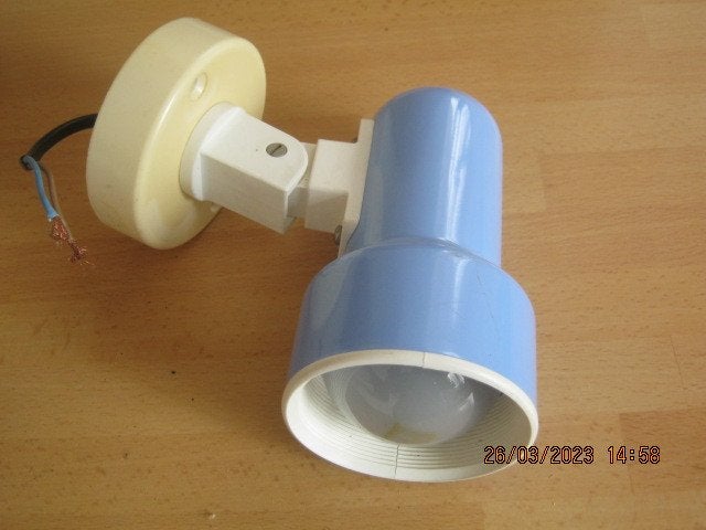 Spotlampen wand spotlampje blauw en klemspot, Overige materialen, Gloeilamp, Overige typen, Overige fittingen