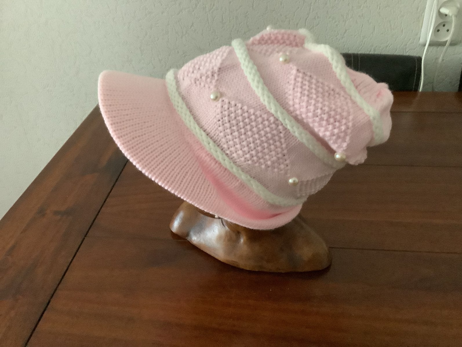 Muts.     Wit/ Roze.      en.    Roze/ Wit.    Nieuw, Verzenden, Nieuw, Muts