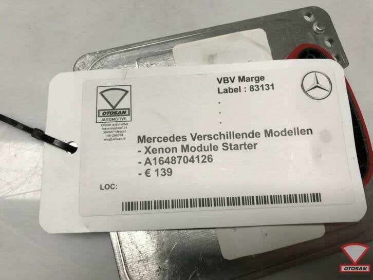 mercedes a b c e s cla xenon module starter a1648704126 998, Gebruikt, Mercedes-Benz AG, Mercedes-Benz, Ophalen of Verzenden