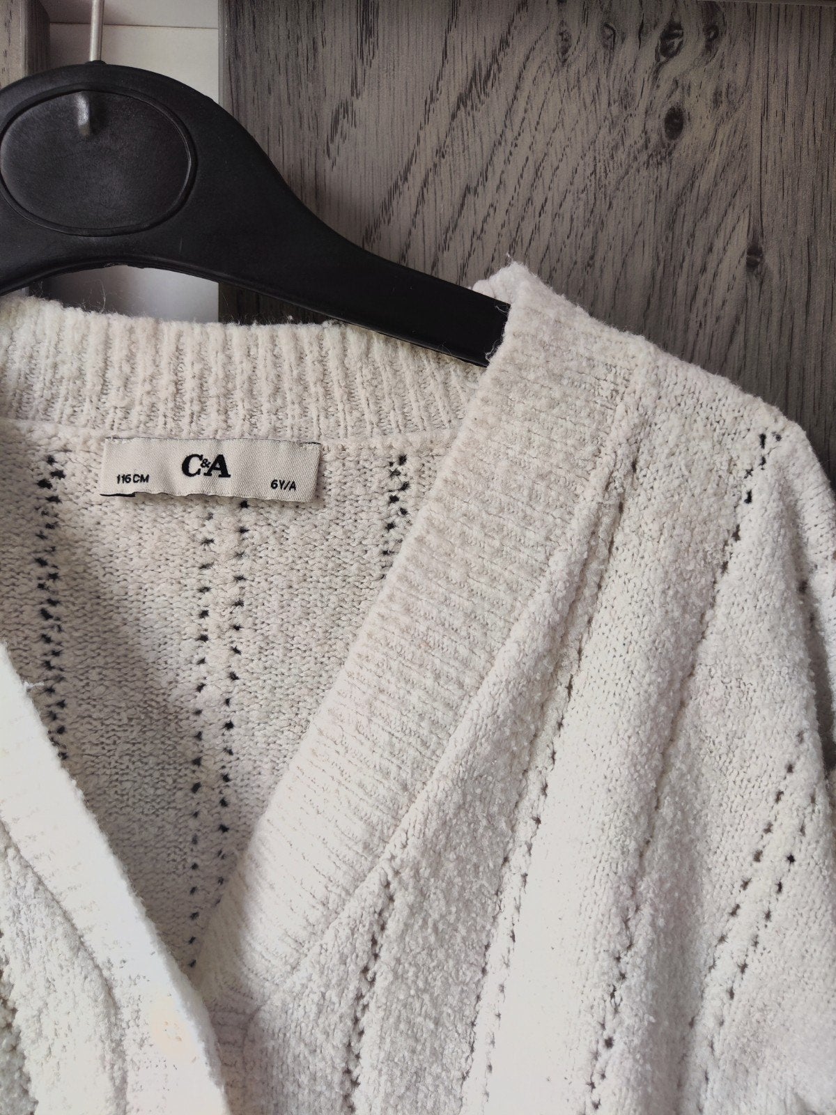 Wit vestje C&A maat 116, Gebruikt, C&A, Meisje, Trui of Vest