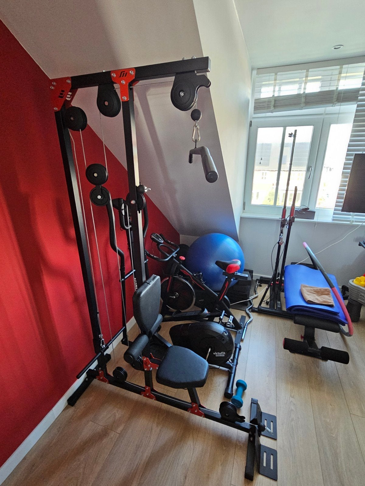 Lat Pulley Machine voor Biceps, Triceps & Core Training, Ophalen, Zo goed als nieuw, Armen, Overige typen