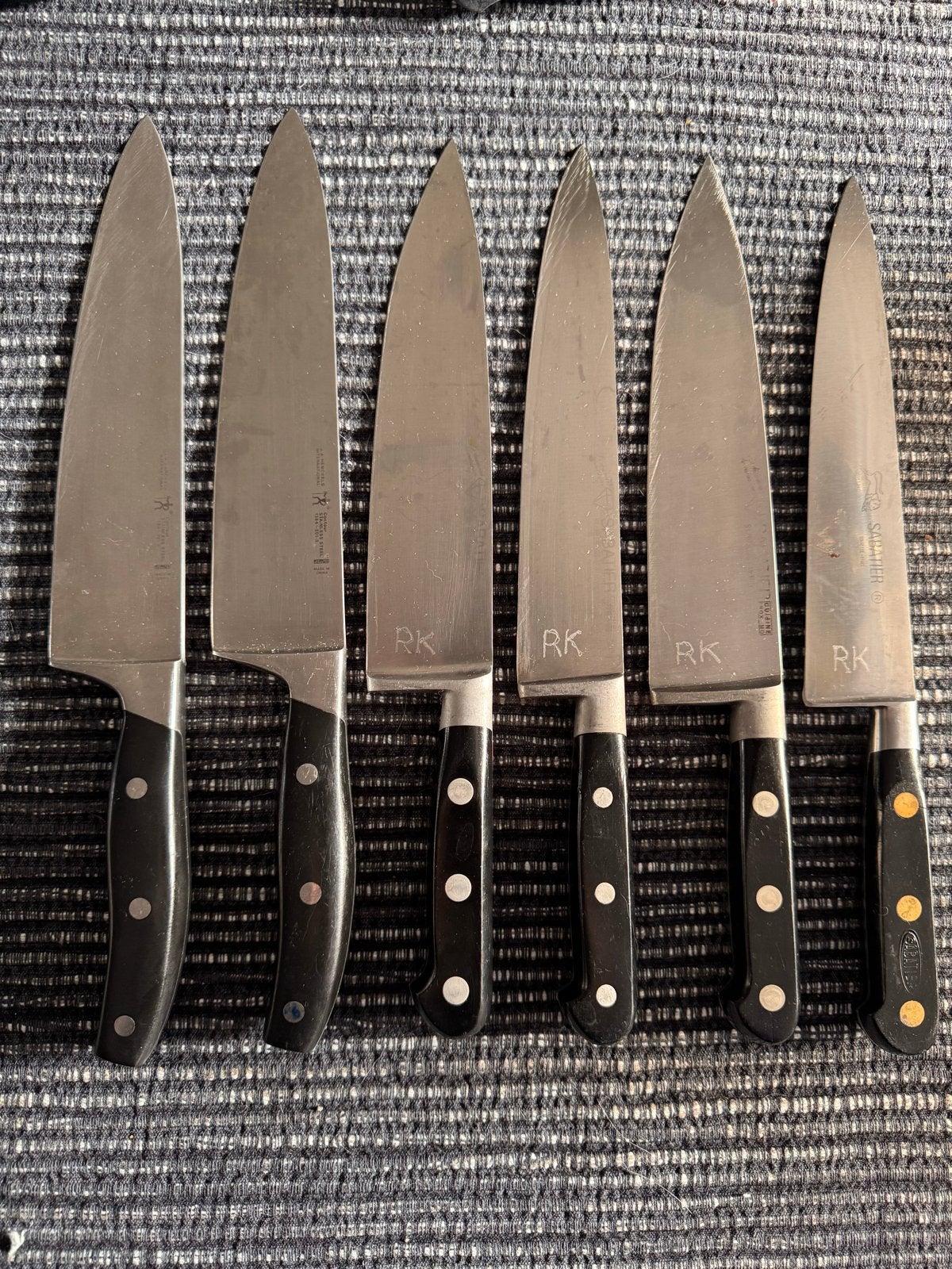 Diverse Messen - Sabatier, J.A. Henckels, Gebruikt, Los bestek, Ophalen of Verzenden, Rvs of Chroom