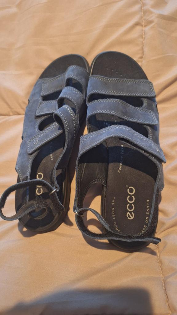 Ecco sandalen dames maat 40, Ecco, Blauw, Gedragen, Sandalen of Muiltjes