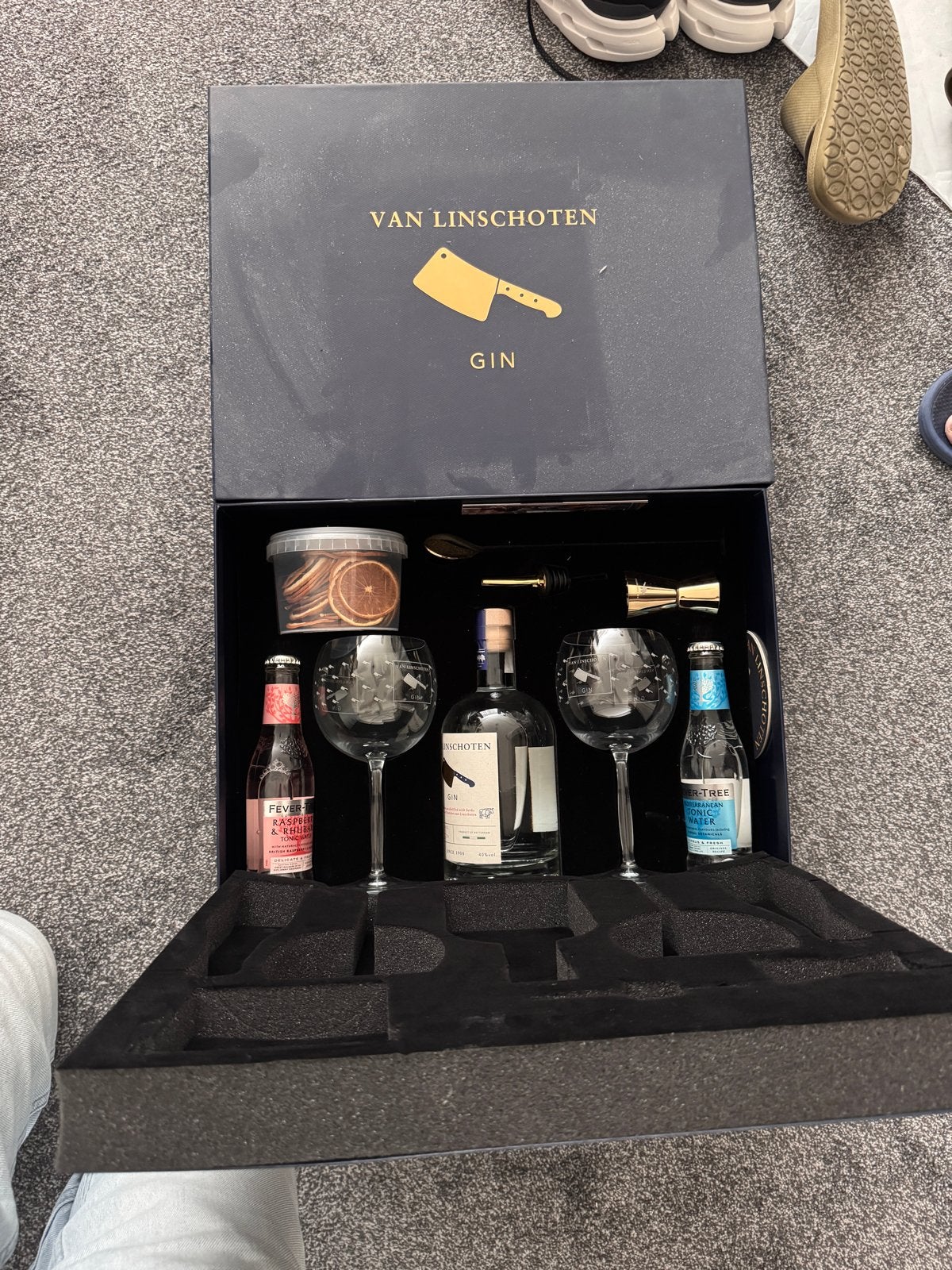 Doos met Gin compleet met glazen , van linschoten, Verzenden, Xxx, Borrel- of Shotglas, Xxx