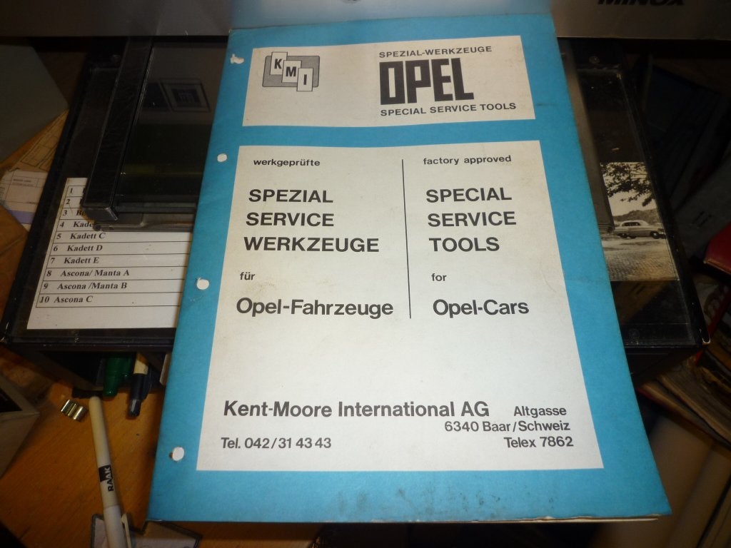 Opel Special Werkzeuge katalog 1972, Auto diversen, Ophalen of Verzenden