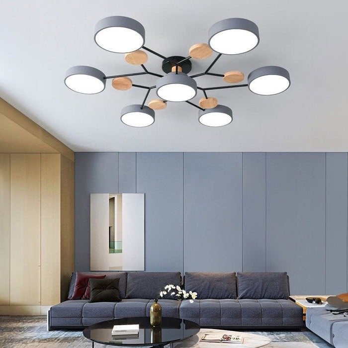 Modern 7-LED ceiling lamp, Huis en Inrichting, Ophalen, Modern, LED, Plafondlamp