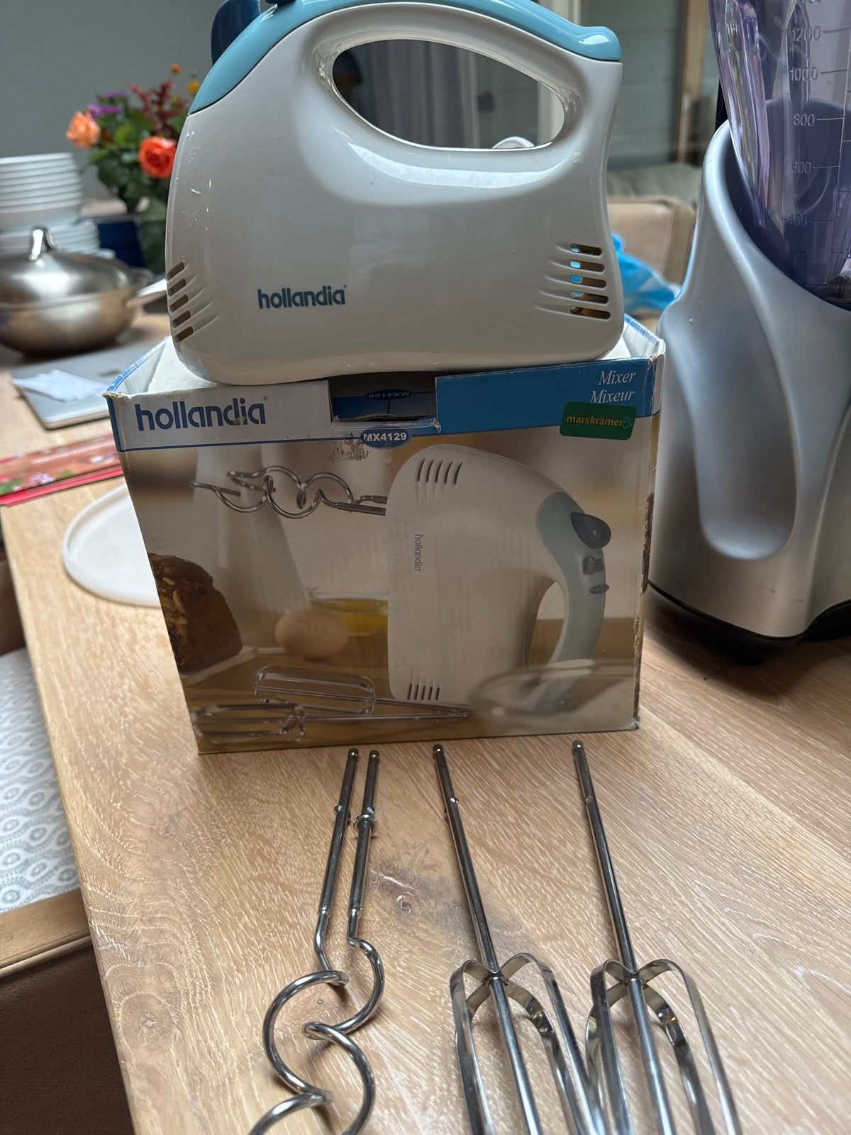 Hollandia Handmixer MX4129 - Zo goed als nieuw, Ophalen of Verzenden, Zo goed als nieuw, 3 snelheden of meer