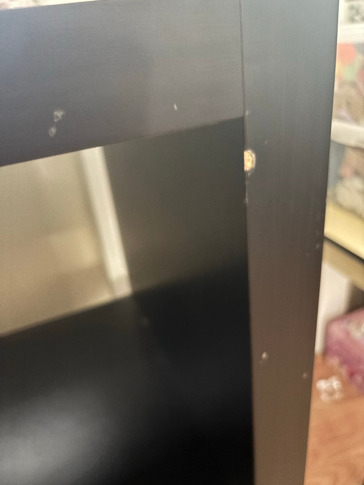 Zwart IKEA Kallax kast met 4 vakken - Lichte schade, Ophalen, Met plank(en), Gebruikt, 50 tot 100 cm