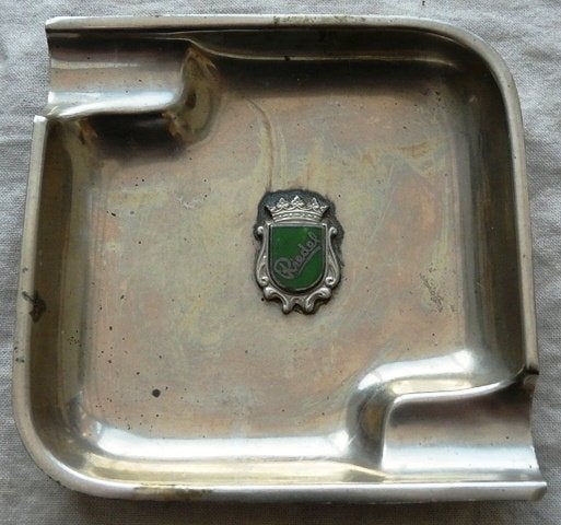 Ashtray Vintage Art Deco, Verzilverd, Riedel, Selecta, 1970s, Ophalen of Verzenden, Gebruikt, Gebruiksvoorwerp