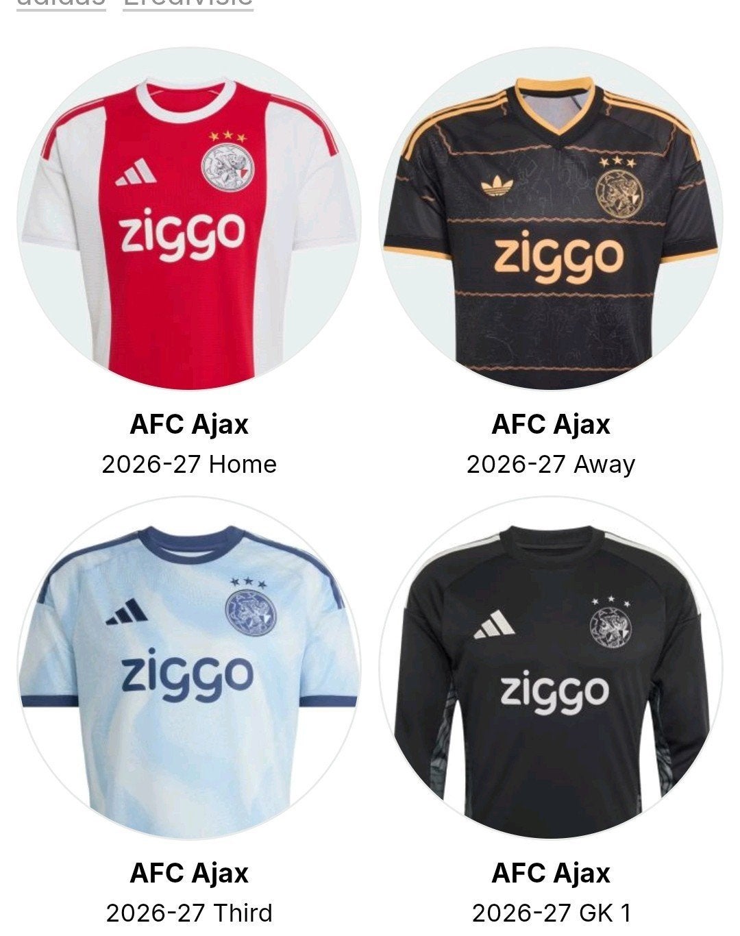Ajax shirts 2026/2027, Adidas, Ophalen of Verzenden, Nieuw, Rood