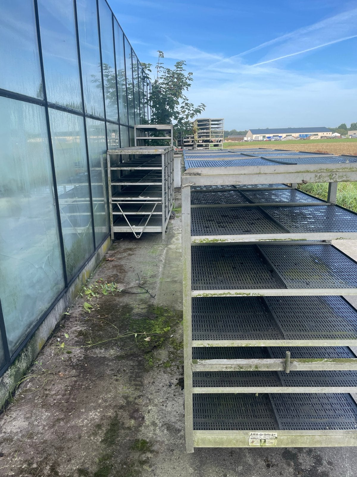 Aluminium kweektafels/plantenrekken voor kas, Ophalen