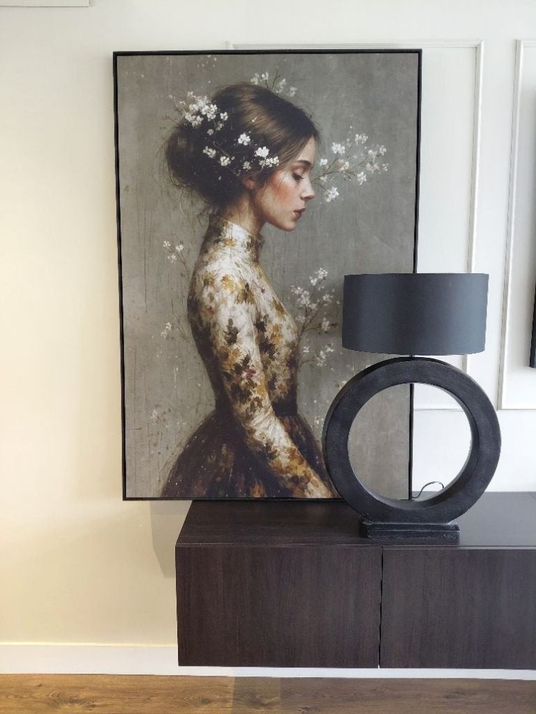 Colmore by Diga Lampenkap CHINTZ Cilinder Zwart 40x40x21 cm, Huis en Inrichting, Lampen | Lampenkappen, Wit, Rond, Nieuw, Ophalen of Verzenden