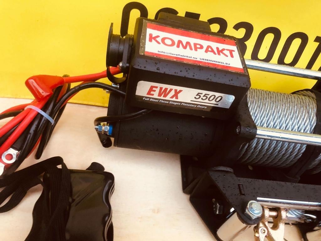 Elektrische lier 24 volt 2,5 ton kabel 14m 7,2 mm draadloos, Ophalen of Verzenden, Nieuw