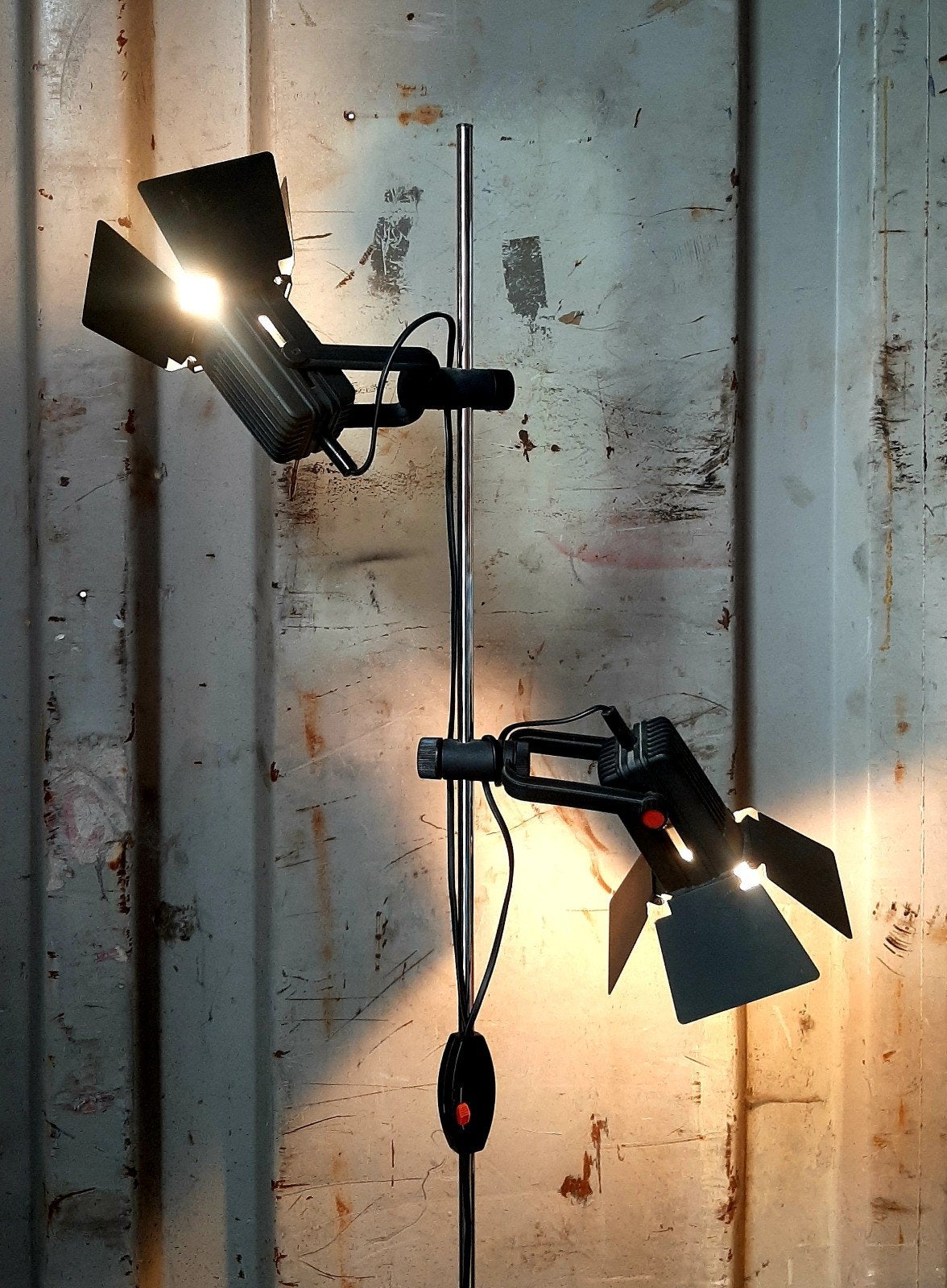 Vintage Vloerlamp - (Hustadt Leuchten / 70's / Mid Century), Ophalen, Gebruikt, 150 tot 200 cm