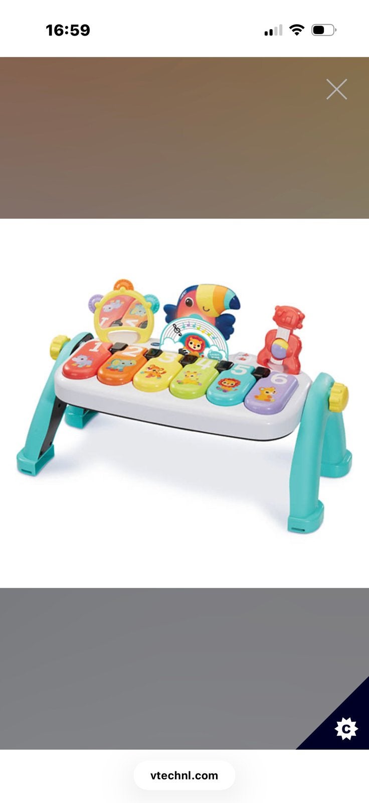 VTech baby Dierenvriendjes piano, Kinderen en Baby's, Ophalen of Verzenden, Zo goed als nieuw, Overige typen