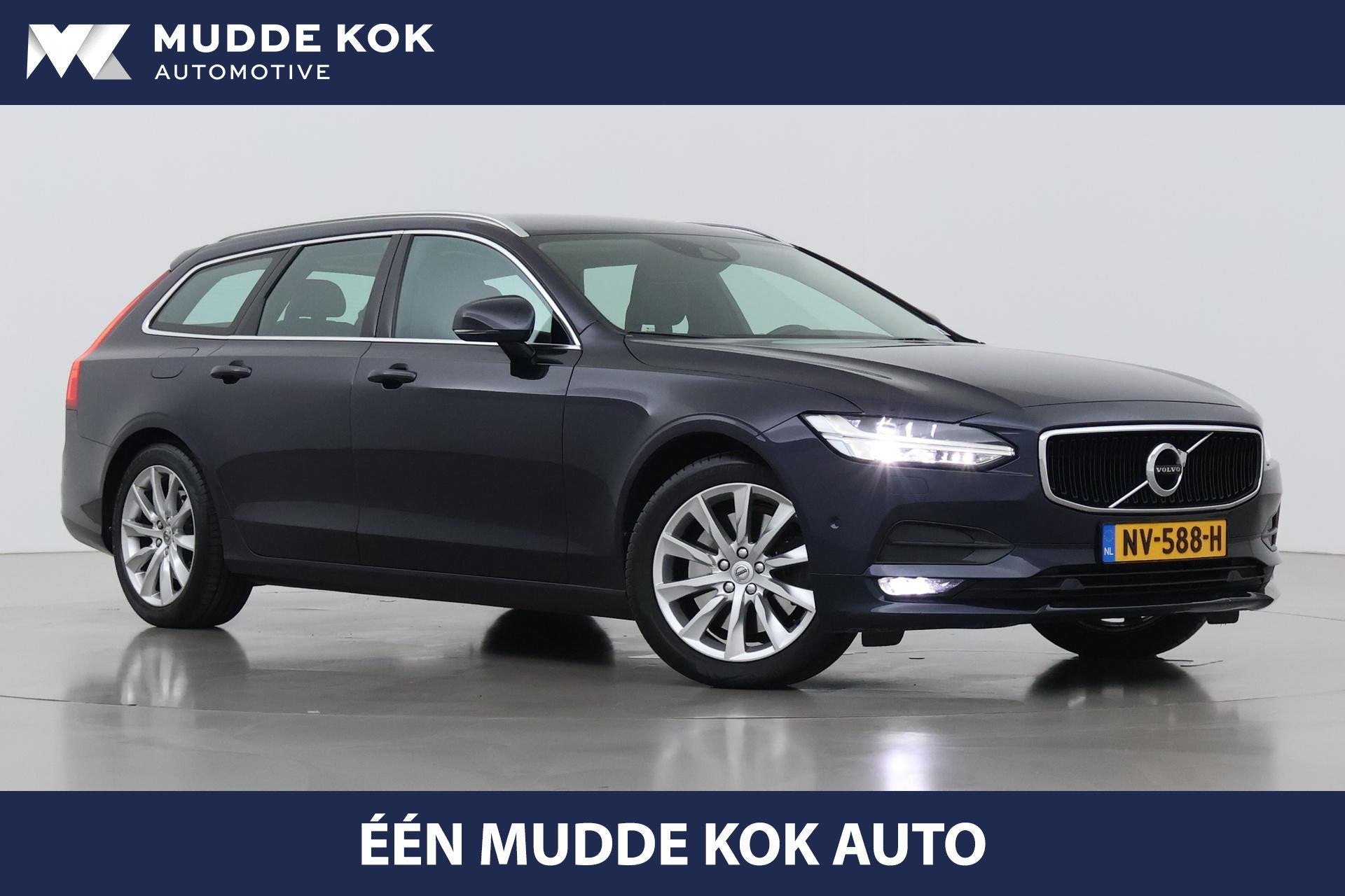 Volvo V90 2.0 T5 Momentum | Trekhaak | Leder | BLIS | Volled, 15 km/l, Euro 6, 1969 cc, Blauw