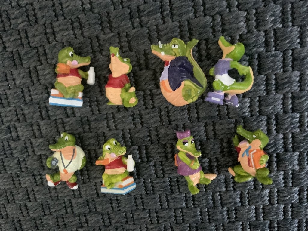 90's Vintage Crazy Crocs Kinder surpise Egg Toys, Ophalen of Verzenden, Zo goed als nieuw, Hardplasticfiguren
