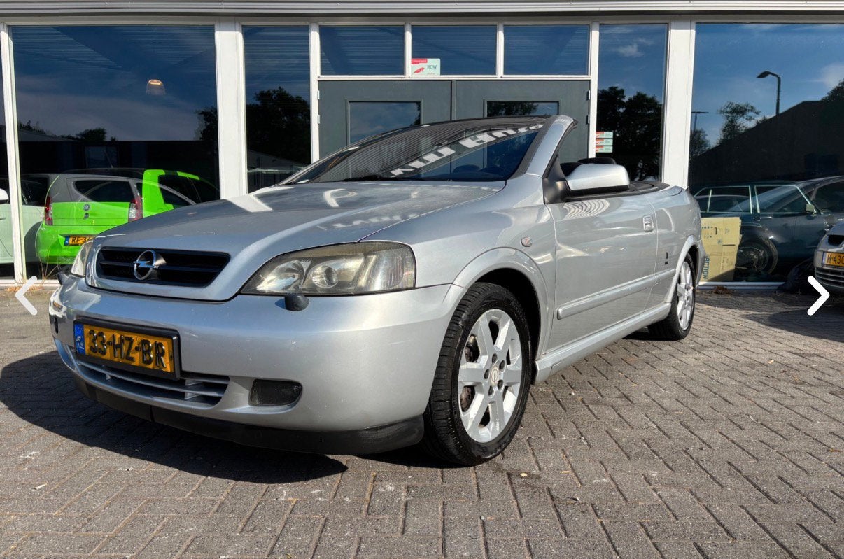 Opel Astra 1.8 16V Cabrio 2002 Grijs Zomer Deal!!, 125 pk, 1280 kg, Zwart, 4 cilinders