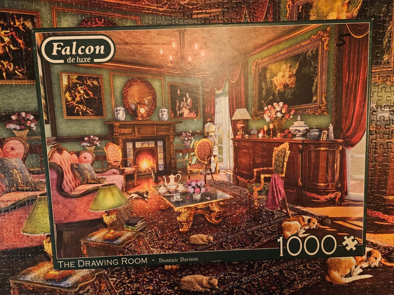 Falcon 1000 The Drawing Room, Ophalen of Verzenden, 500 t/m 1500 stukjes, Gebruikt, Legpuzzel