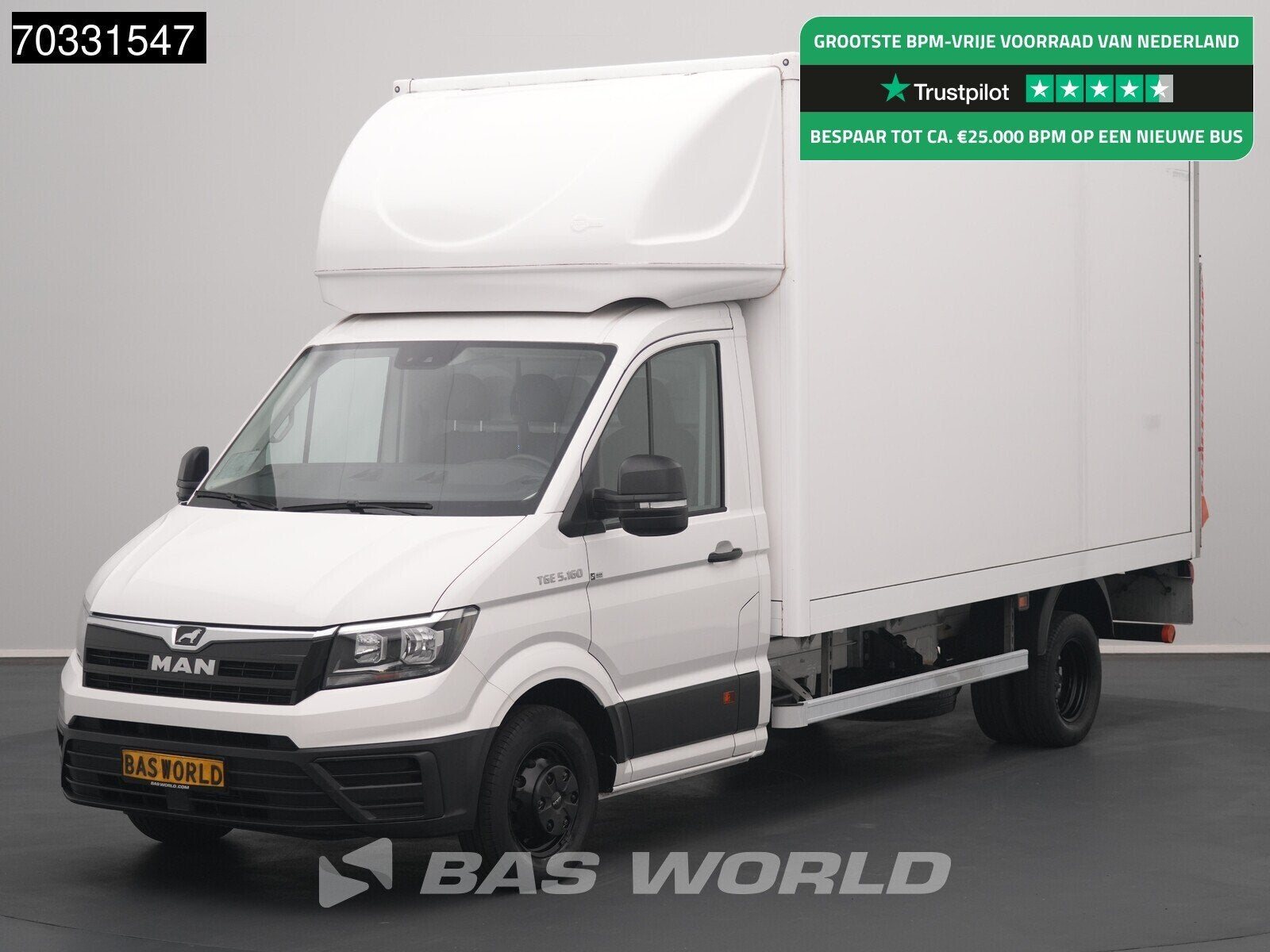 MAN TGE 5.160 Automaat Bakwagen Laadklep D'Hollandia Dubbell, Auto's, Automaat, Stof, Gebruikt, Euro 6
