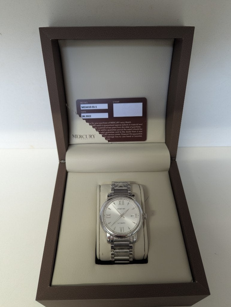 MERCURY Automatic Swiss Watch MEA410-SS-1, Overige merken, Staal, Staal, Polshorloge