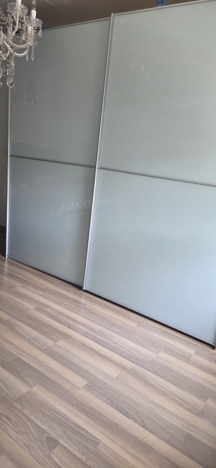 Kledingkast met 2 schuifdeuren, Ophalen, Gebruikt, 200 cm of meer, 200 cm of meer